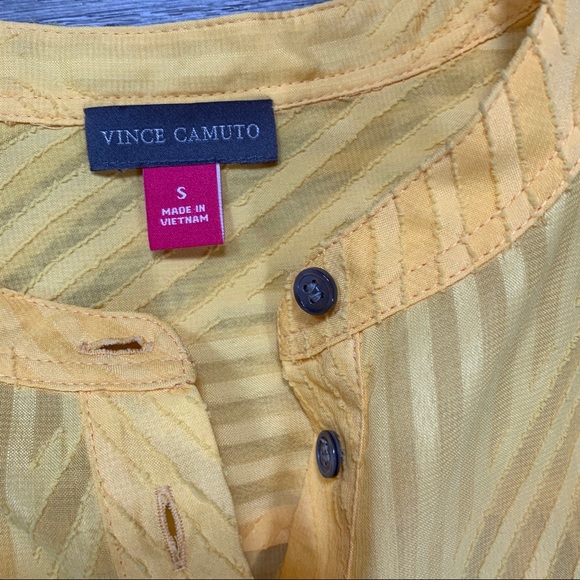 Vince Camuto women’s yellow sheer tunic - Picture 3 of 6